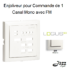 Enjoliveur pour commande de 1 canal MONO avec FM logus90 90703TBR Blanc