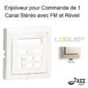Enjoliveur pour commande de 1 canal stéréo avec FM et Réveil logus90 90709TPE Perle