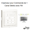 Enjoliveur pour commande de 1 canal stéréo avec FM logus90 90707TAL Alumine