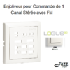 Enjoliveur pour commande de 1 canal stéréo avec FM logus90 90707TBR Blanc