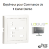 Enjoliveur pour Commande de 1 canal stéréo logus90 90702TAL Alumine