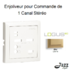 Enjoliveur pour Commande de 1 canal stéréo logus90 90702TDU Doré