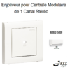 Enjoliveur pour centrale modulaire de 1 canal stéréo APOLO5000 50851TBM Blanc MAT