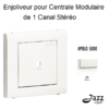 Enjoliveur pour centrale modulaire de 1 canal stéréo APOLO5000 50851TBR Blanc