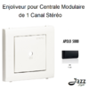 Enjoliveur pour centrale modulaire de 1 canal stéréo APOLO5000 50851TPT Noir
