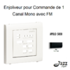 Enjoliveur pour commande de 1 canal mono avec FM APOLO5000 50703TPM Noir MAT