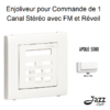 Enjoliveur pour commande de 1 canal stéréo avec FM et Réveil APOLO5000 50709TBM Blanc MAT