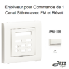 Enjoliveur pour commande de 1 canal stéréo avec FM et Réveil APOLO5000 50709TBR Blanc