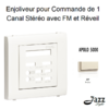 Enjoliveur pour commande de 1 canal stéréo avec FM et Réveil APOLO5000 50709TMF Ivoire