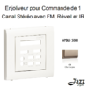 Enjoliveur pour commande de 1 canal stéréo avec FM Réveil et IR APOLO5000 50715TCH Champagne