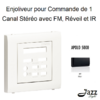 Enjoliveur pour commande de 1 canal stéréo avec FM Réveil et IR APOLO5000 50715TPT Noir