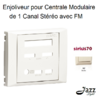 Enjoliveur pour centrale modulaire de 1 canal stéréo avec FM Sirius 70852TMF Ivoire