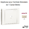 Enjoliveur pour centrale modulaire de 1 canal stéréo Sirius 70851TMF Ivoire