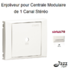 Enjoliveur pour centrale modulaire de 1 canal stéréo Sirius 70851TBR Blanc