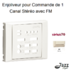 Enjoliveur pour comande de 1 canal stéréo avec FM Sirius 70707TMF Ivoire