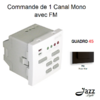 Commande de 1 canal Mono avec FM modules quadro45 45373SPM Noir MAT