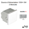 Source d'alimentation 15V 5W 2 modules quadro45 45380SAL Alumine
