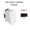 Interrupteur unipolaire 1 modules Quadro 45010SPM Nois MAT
