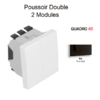 Poussoir Double 2 modules Quadro 45156SPM Noir MAT
