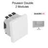 Poussoir Double 2 modules Quadro 45156SAL Alumine
