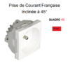 Prise de courant française inclinée 45° 2 modules Quadro 45112SVM Rouge