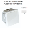 Prise de courant Schuko droite 90° 2 modules Quadro 45127SBM Blanc MAT