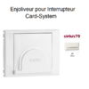 Enjoliveur pour interrupteur Card System Sirius 70 70733TBR Blanc