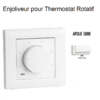 Enjoliveur pour thermostat rotatif Apolo 5000 50746TBM Blanc MAT