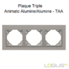 Plaque triple animato logus90 efapel 90930TAA Alumine Alumine