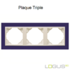 Plaque Triple animato logus90 efapel 90930TZG Bleu Glace