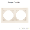 Plaque Double aquarella logus90 efapel 90920TGE Glace