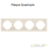 Plaque Quadruple aquarella logus90 efapel 90940TGE Glace