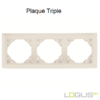 Plaque Triple aquarella logus90 efapel 90930TGE Glace