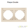 Plaque Double aquarella logus90 efapel 90920TPE Perle