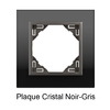 Plaque Cristal Noir Gris 90910TES