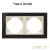 Plaque Double petra logus90 efapel 90920TGG Granite Glace