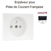 Enjoliveur pour prise de courant Française Sirius 70652TAT Anthracite
