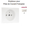 Enjoliveur pour prise de courant Française Sirius 70652TBR Blanc