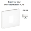 Enjoliveur pour prise informatique RJ45 APOLO5000 50751TBM Blanc MAT