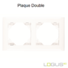 Plaque Double base logus90 efapel 90920TBR Blanc