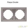 Plaque Double aquarella logus90 efapel 90920TAL Alumine