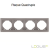 Plaque quadruple logus90 efapel 90940TAL Alumine