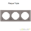 Plaque triple logus90 efapel 90930TAL Alumine