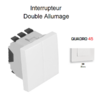 Interrupteur double allumage 2 modules Quadro 45061SBR Blanc