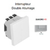 Interrupteur double allumage 2 modules Quadro 45061SAL Alumine