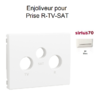 Enjoliveur pour prise R TV SAT Sirius 70775TBR Blanc