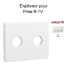 Enjoliveur pour prise R TV Sirius 70776TBR Blanc