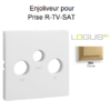 Enjoliveur pour prise R TV SAT LOGUS 90775TDU Doré