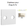 Enjoliveur pour prise R TV LOGUS 90776TPE Perle