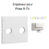 Enjoliveur pour prise R TV LOGUS 90776TGE Glace